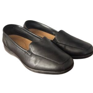 Easy Spirit Sedevitt Black Leather slip on extra wide shoes size 9WW